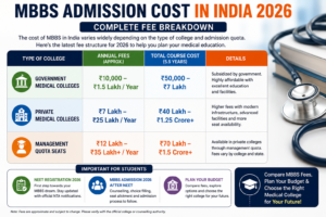 MBBS admission cost in India